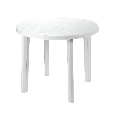 MESA RESINA BLANCA DIAMETRO 90 CM.