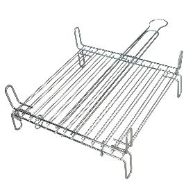 PARRILLA BARBACOA DOBLE 35X35 CM.