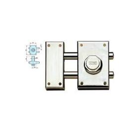 CERROJO DE SEGURIDAD 16 DE BULONES Y POMO INTERIOR, CILINDRO FORJADO, ENTRADA DE 30MM, CAJA DE 60MM, ACABADO HIERRO