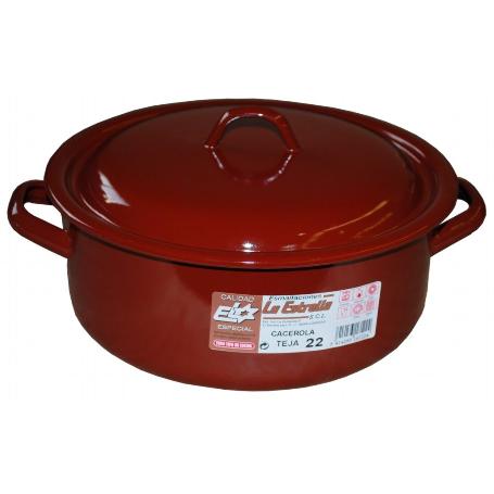 CACEROLA ESMALTE MARRON 28 CM