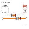 CINTA CARRACA CON GANCHO ABIERTO. POLIÉSTER DE ALTA TENACIDAD. ZINCADO GALVANIZADO. NARANJA. EN 12195-2. ANCHO 50MM