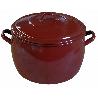 OLLA ESMALTE MARRON BOMBEADA 20 CM