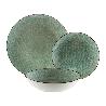 VAJILLA PORCELANA TELA VERDE 18 PIEZAS