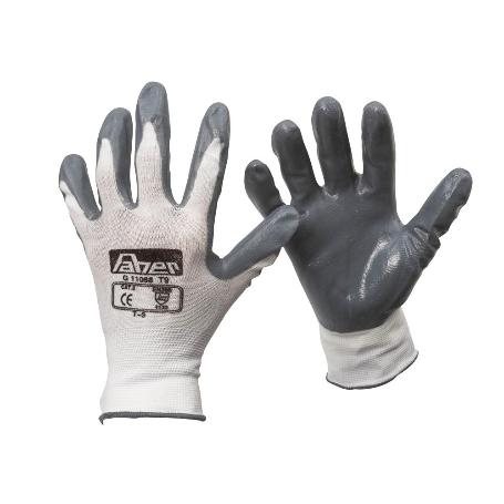 GUANTE NYLON  NITRILO GRIS T-10