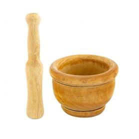 MORTERO MADERA 12 CM CON MANGO