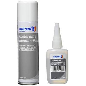 PEGAMENTO CIANOACRILATO (50 GR.) CON ACELERANTE (200ML) ESPECIAL MATERIALES POROSOS, MULTIUSOS, PLASTICOS, MADERAS,