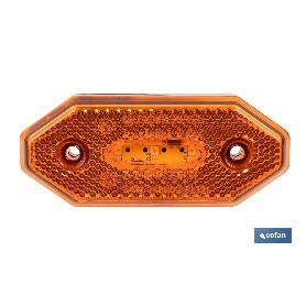 LUZ LATERAL LED CON REFLECTOR 12V/24V NARANJA