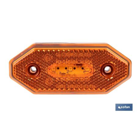 LUZ LATERAL LED CON REFLECTOR 12V/24V NARANJA