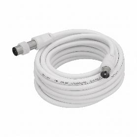 PROLONGACIÓN PARA TELEVISIÓN - VÍDEO DE 3 M. CONECTOR DE 9,5 MM BLANCO.
