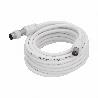 PROLONGACIÓN PARA TELEVISIÓN - VÍDEO DE 3 M. CONECTOR DE 9,5 MM BLANCO.