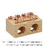 TRAMPA DE MADERA PARA RATONES 2 AGUJEROS Ø 28 MM.