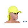 GORRA AMARILLA FLUORESCENTE CON PROTECCIÓN DE NUCA