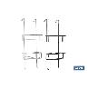 CESTA DE DUCHA DOBLE CON COLGADOR DE ACERO INOXIDABLE 304