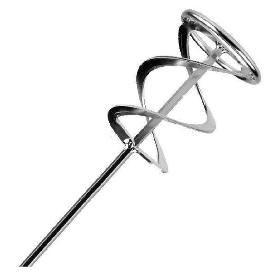 MEZCLADOR 70X400 DOBLE HELICE GALVANIZADO VARILLA 8 MM EXAGONAL EBERTOOLS