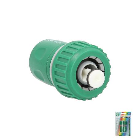 CONECTOR MANGUERA PLASTICO 3/4 CON STOP  BLISTER