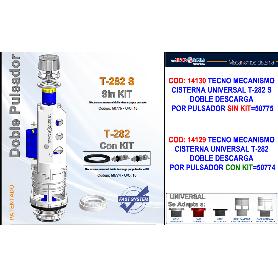 TECNO DESCARGADOR WC CISTE BAJA T282S DOBLE DESCARGA  50775