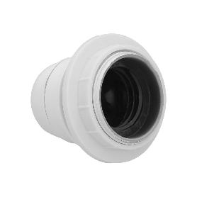 PORTALAMPARAS 4 AMPERIOS ROSCA E-27 CON ARANDELA. COLOR BLANCO