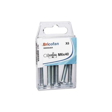 BL 6 UDS. DIN-933 M-6X40 Z   CAJA 12 UNID.