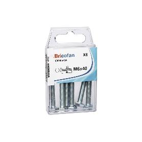 BLÍSTER DE 6 UDS. DIN-933 M-6X40 ZINC VENTA UNITARIA