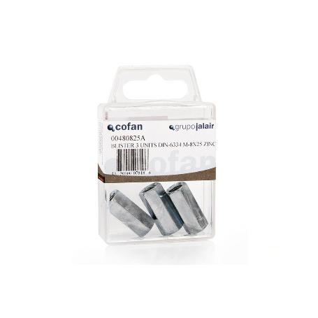 BLÍSTER DE 5 UDS. DIN-6334 M-6X20 ZINC VENTA UNITARIA