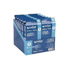 EXPOSITOR CAJA 30 UNDS. GUANTES NITRILO T-S