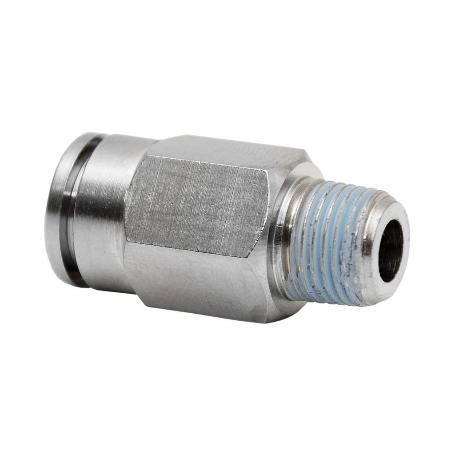 CONEXION RECTA TUBO 6MM. MACHO 1/4   CAJA 5 UNID.