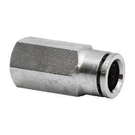 CONEXIÓN RECTA TUBO 6MM. HEMBRA 1/4   CAJA 2 UNID.