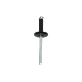 REMACHE FLOR ALA ANCHA NEGRO 4 X 16 MM   CAJA 500 UNID.