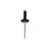 REMACHE FLOR CABEZA ANCHA NEGRO 4,8 X 16 MM   CAJA 250 UNID.