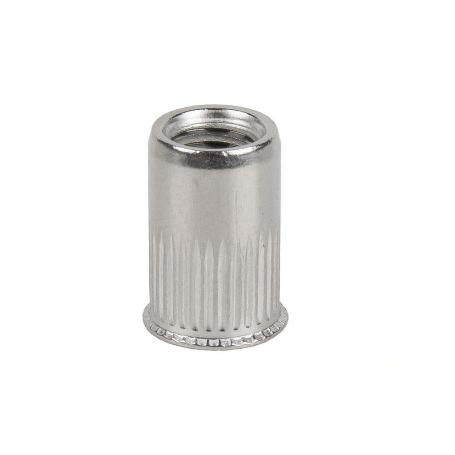TUERCAS REMACHABLES RANURADAS CABEZA REDUCIDA INOX A-2 M6   CAJA 500 UNID.
