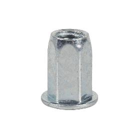 TUERCAS REMACHABLES HEXAGONAL ANCHAS ACERO M5   CAJA 500 UNID.