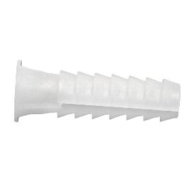 BLÍSTER DE 15 UDS TACO DE PLÁSTICO BLANCO 6 MM VENTA UNITARIA