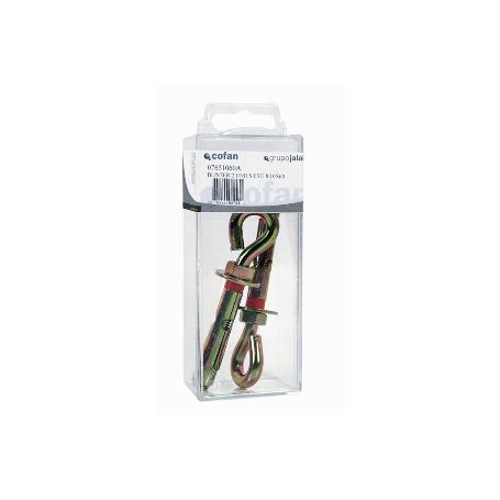 BLÍSTER DE 2 UDS. TACO DE METAL ANILLA 6/8X45 VENTA UNITARIA
