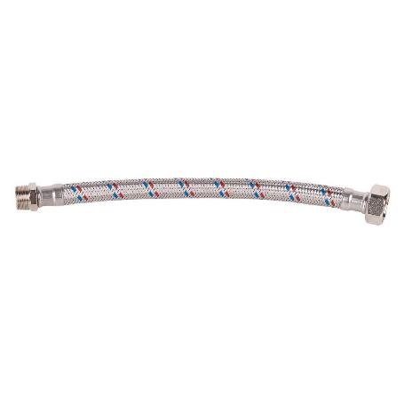 CONEXIÓN FLEXIBLE INOX PARA TERMO M1/2 - H3/4 30 CM.