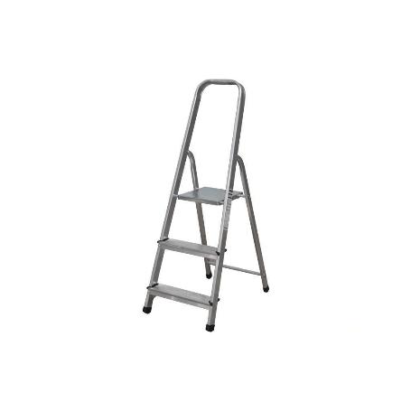 ESCALERA ALUMINIO 3 PELDAÑOS Y 0,65 M ALTURA ÚTIL