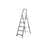 ESCALERA ALUMINIO 5 PELDAÑOS Y 1,13 M ALTURA ÚTIL