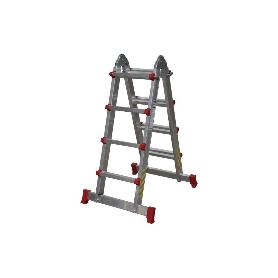 ESCALERA ALUMINIO MULTIPOSICIÓN 4 X 4 PELDAÑOS Y 3,83 M