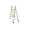 ESCALERA MADERA DOBLE 5 PELDAÑOS 1,25 M