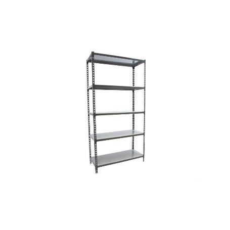 ESTANTERÍA ANTRACITA 5 BALDAS DE ACERO GALVANIZADO 1800 X 900 X 400 MM