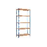 ESTANTERÍA AZUL/NARANJA 5 BALDAS DE MADERA 2000 X 1000 X 500 MM