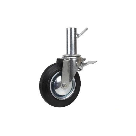 RUEDA GIRATORIA ANDAMIO C/FRENO 200 X 50 MM TUBO HEMBRA