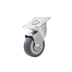 RUEDA GOMA/GRIS PLACA Ø50X18MM   CAJA 4 UNID.