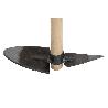 ZACHO CURVO CON PUNTA Y MANGO DE MADERA 230 X 80 MM 180 G