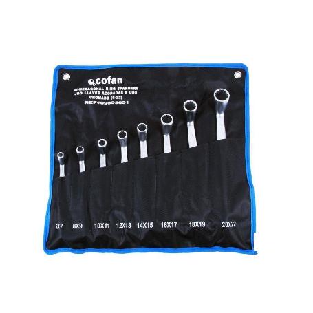 SET 6 PCS LLAVES ACODADAS DE 6-7 A 16-17