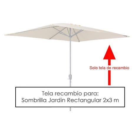 TELA RECAMBIO SOMBRILLA DE JARDIN RECTANGULAR 2X3 METROS (SATURNIA)