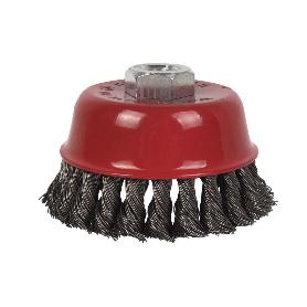 CEPILLO COPA TRENZADO M14 Ø125 ACERO 0.3MM