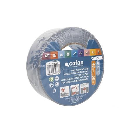 CINTA AMERICANA GRIS 180 MICRAS 48 MM X 50 M