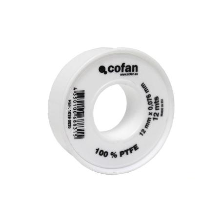 ROLLO 12 MTS CINTA PTFE DE 12MM X 0,076MM   CAJA 10 UNID.