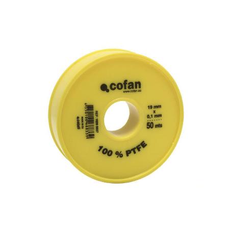 ROLLO DE CINTA PTFE DE 50 M 19MM X 010MM VENTA UNITARIA