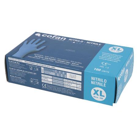 CAJA 100 UNDS. GUANTES DE NITRILO T - XL